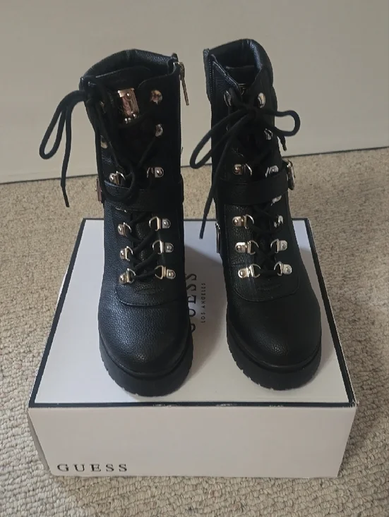 GUESS Canaly Platform Combat Boot NIB - Picture 6 of 6